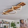 Pompu Deckenleuchte LED Holz dunkel, Schwarz, 1-flammig