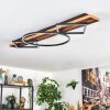 Pompu Deckenleuchte LED Holz dunkel, Schwarz, 1-flammig
