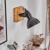 Hagan Wandleuchte Chrom, Naturfarben, Schwarz, 1-flammig