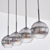 Koyoto Hängeleuchte Glas 20 cm Klar, Rauchfarben, 4-flammig