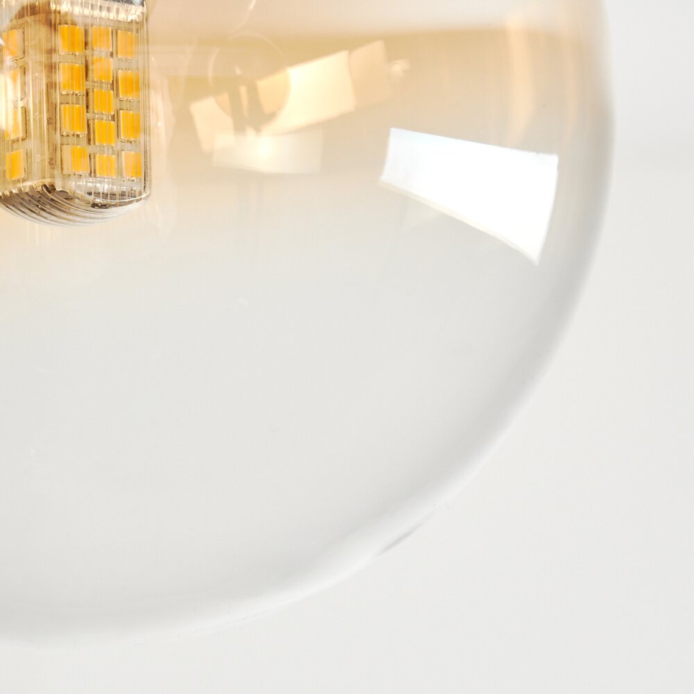 Chehalis Deckenleuchte Glas 12 cm Bernsteinfarben, Klar, 5-flammig