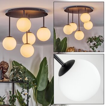 Chehalis Deckenleuchte Glas 12 cm Weiß, 5-flammig Chehalis Deckenleuchte Glas 12 cm Weiß, 5-flammig