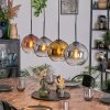 Koyoto Hängeleuchte Glas 20 cm Gold, Klar, Kupferfarben, Rauchfarben, 4-flammig