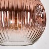 Koyoto Hängeleuchte Glas 20 cm Chrom, Gold, Klar, Kupferfarben, Rauchfarben, 5-flammig