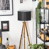 Soungou Stehleuchte 38 cm Holz dunkel, Schwarz, 1-flammig