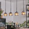 Ripoll Hängeleuchte Glas 15 cm Klar, Rauchfarben, 4-flammig
