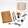 Soungou Stehleuchte 38 cm Holz dunkel, Schwarz, 1-flammig