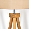 Soungou Stehleuchte 38 cm Holz dunkel, Schwarz, 1-flammig