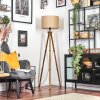 Soungou Stehleuchte 38 cm Holz dunkel, Schwarz, 1-flammig