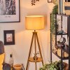 Soungou Stehleuchte 38 cm Holz dunkel, Schwarz, 1-flammig