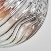 Ripoll Deckenleuchte Glas 15 cm Chrom, Klar, Rauchfarben, 3-flammig