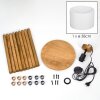 Soungou Stehleuchte 38 cm Braun, Naturfarben, Schwarz, 1-flammig