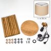 Soungou Stehleuchte 38 cm Braun, Naturfarben, Schwarz, 1-flammig