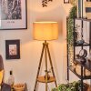 Soungou Stehleuchte 38 cm Braun, Naturfarben, Schwarz, 1-flammig