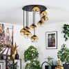 Koyoto Deckenleuchte Glas 15 cm Gold, Klar, 9-flammig