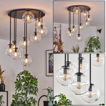 Gastor Deckenleuchte Glas 15 cm Klar, 9-flammig