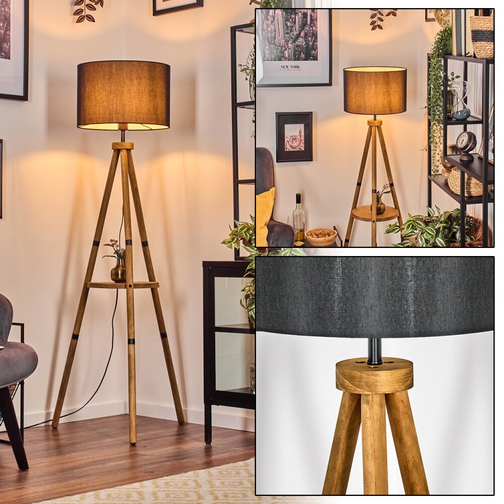 Soungou Stehleuchte 38 cm Braun, Naturfarben, Schwarz, 1-flammig main product photo