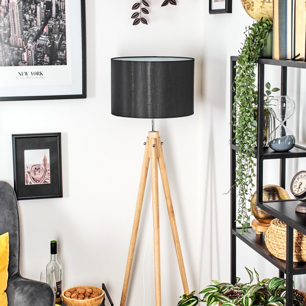 Soungou Stehleuchte 38 cm Chrom, Naturfarben, 1-flammig