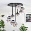 Koyoto Deckenleuchte Glas 15 cm Klar, Rauchfarben, 9-flammig