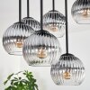 Koyoto Deckenleuchte Glas 15 cm Klar, Rauchfarben, 9-flammig