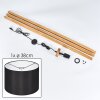 Soungou Stehleuchte 38 cm Naturfarben, Schwarz, 1-flammig