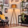 Soungou Stehleuchte 38 cm Naturfarben, Schwarz, 1-flammig