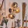 Ripoll Wandleuchte Glas 15 cm Gold, Schwarz, 3-flammig