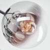 Gastor Deckenleuchte Glas 15 cm Chrom, Klar, Rauchfarben, 5-flammig
