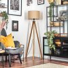 Soungou Stehleuchte 38 cm Naturfarben, Schwarz, 1-flammig