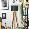Soungou Stehleuchte 38 cm Naturfarben, Schwarz, 1-flammig