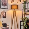 Soungou Stehleuchte 38 cm Naturfarben, Schwarz, 1-flammig