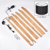 Soungou Stehleuchte 38 cm Naturfarben, Schwarz, 1-flammig