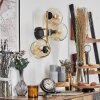 Gastor Wandleuchte Glas 15 cm Gold, Schwarz, 3-flammig
