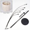 Bassagoda Stehleuchte Chrom, Schwarz, 5-flammig