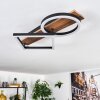 Cascada Deckenleuchte LED Braun, Holzoptik, Schwarz, 1-flammig