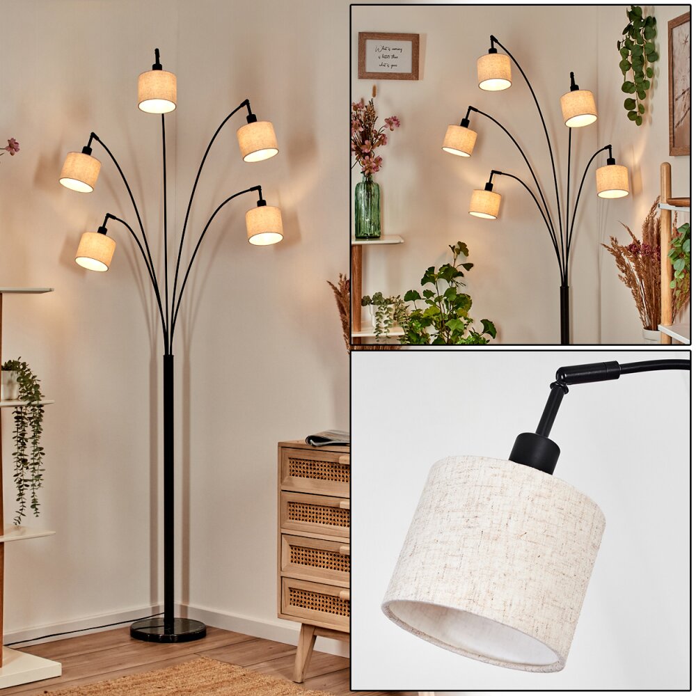 Bassagoda Stehleuchte Schwarz, 5-flammig main product photo