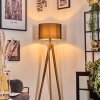 Soungou Stehleuchte 38 cm Naturfarben, Schwarz, 1-flammig