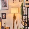 Soungou Stehleuchte 38 cm Naturfarben, Schwarz, 1-flammig