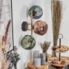 Ripoll Wandleuchte Glas 15 cm Gold, Schwarz, 3-flammig