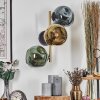 Ripoll Wandleuchte Glas 15 cm Gold, Schwarz, 3-flammig