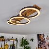 Cascada Deckenleuchte LED Braun, Holzoptik, Schwarz, 1-flammig