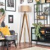 Soungou Stehleuchte 38 cm Naturfarben, Schwarz, 1-flammig