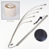 Bassagoda Stehleuchte Nickel-Matt, Schwarz, 5-flammig