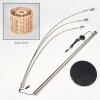 Cavaca Stehleuchte Nickel-Matt, Schwarz, 3-flammig