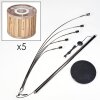 Bongal Stehleuchte Chrom, Schwarz, 5-flammig
