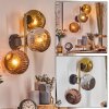 Ripoll Wandleuchte Glas 15 cm Gold, Schwarz, 3-flammig