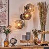 Ripoll Wandleuchte Glas 15 cm Gold, Schwarz, 3-flammig