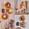 Ripoll Wandleuchte Glas 15 cm Gold, Schwarz, 3-flammig