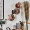 Ripoll Wandleuchte Glas 15 cm Gold, Schwarz, 3-flammig