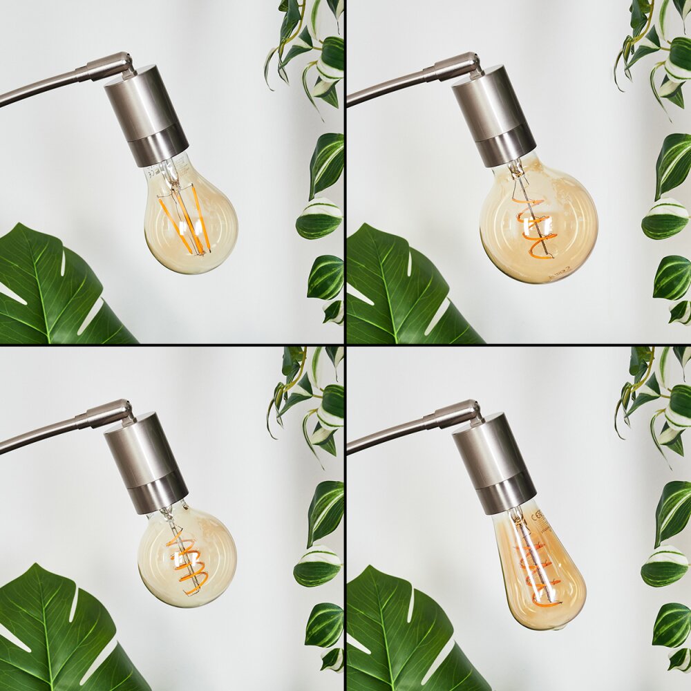 Codecreo Stehleuchte Nickel-Matt, Schwarz, 5-flammig